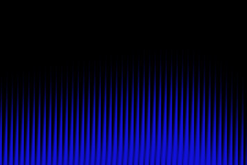 Abstract blue waveform pattern with gradient flowing into a black space