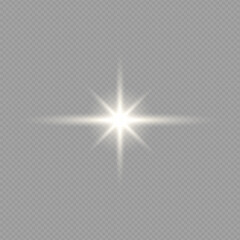Vector transparent sunlight with lens flare effect. , light leaks and glare in PNG format.Sunlight flare light effect. vector illustration