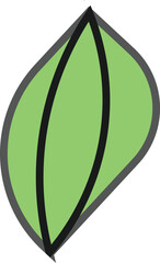 vector illustration of a green leaf