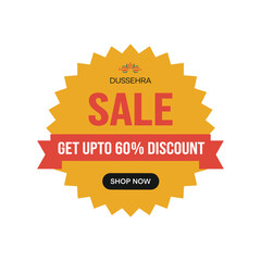 Dussehra Sale Up to 60 Percent Discount Badge
