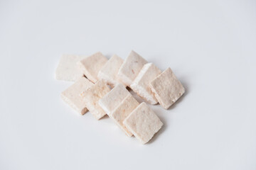 Sagun bakar is a traditional cake from West Sumatera, Indonesia, made from sago flour and grated coconut