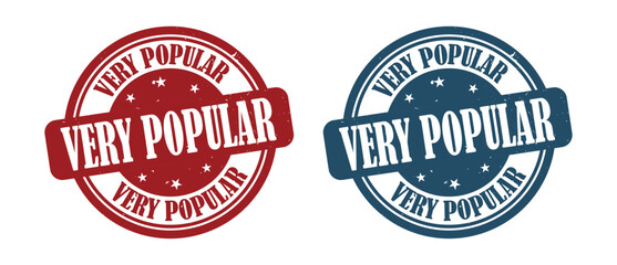 Obraz premium Two very popular badge designs one red and one blue shown closely