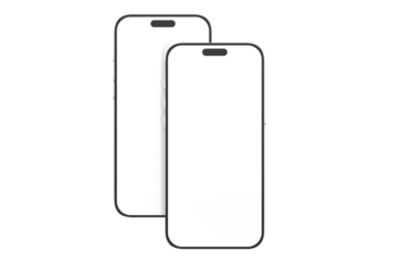 Realistic Smartphone 17 with blank screen mockup, slim phone air in isolated. Perfect for presenting mobile apps, UI UX concepts, Ads, branding, digital product displays, website, gadget device