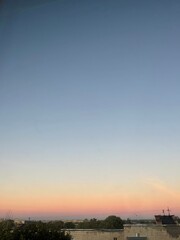 sunset over the city