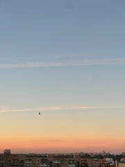 sunset over the city