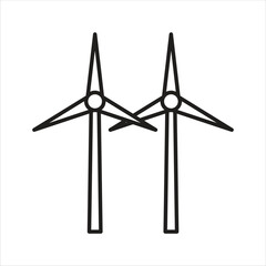 Wind Turbines Icon Design Elements Illustration