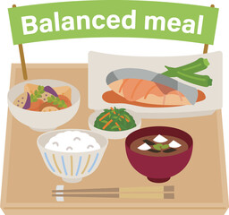 栄養バランスの良い日本食の献立例