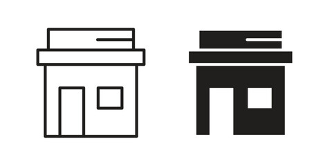 Store icon. flat and stroke style Collection. simple symbol