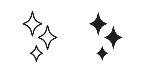 Sparkles icon. flat and stroke style Collection. simple symbol