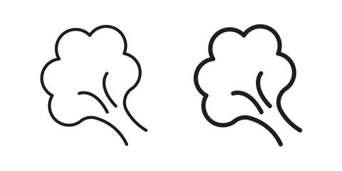 Smoke icon. flat and stroke style Collection. simple symbol