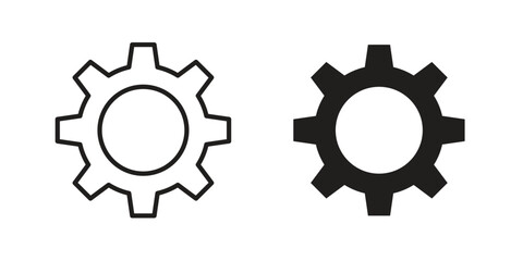 Settings icon. flat and stroke style Collection. simple symbol