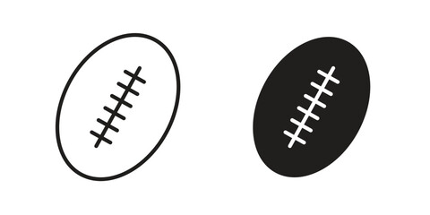 Rugby icon. flat and stroke style Collection. simple symbol