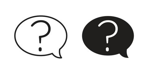 Question icon. flat and stroke style Collection. simple symbol