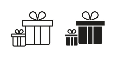 Gifts icon. flat and stroke style Collection. simple symbol