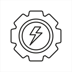 Energy Gear Icon Design Elements Illustration