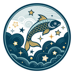 A person climbs a rock face under a starry night sky.