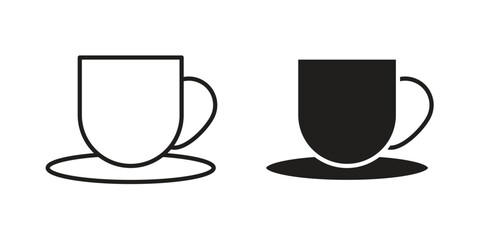 Coffee icon. flat and stroke style Collection. simple symbol