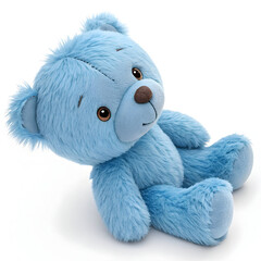 Adorable blue teddy bear plush toy