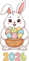 Easter Bunny with Eggs 2026