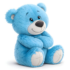 Adorable blue teddy bear plush toy