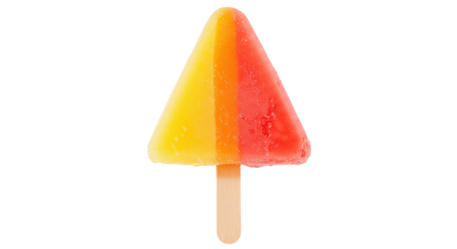 Colorful fruit popsicle PNG isolated on transparent background, refreshing summer treat for kids and adults