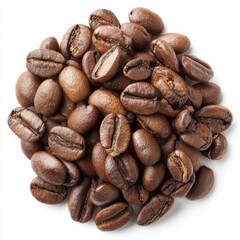 Naklejka premium Roasted coffee beans, a symbol of morning energy and flavorful indulgence