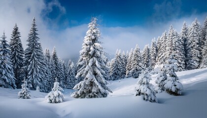 Majestic Snow Covered Spruces