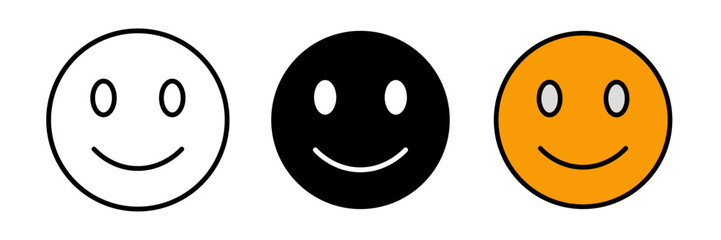 Improves mood and focus icon Happy and Good emotions vector symbol with stroke, filled and colored concept for web design.