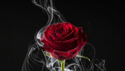 red rose on black background