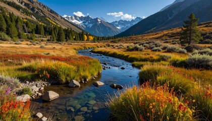 nature wolf ,mountains and valley