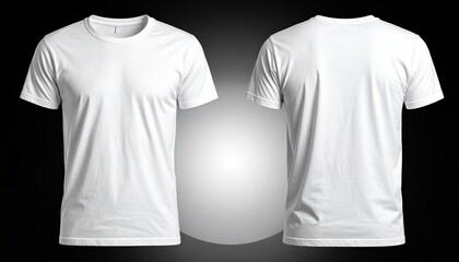  white t shirt  isolated on black background