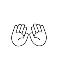 Obraz premium empty hand icon, vector best line icon.