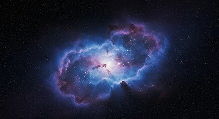 Vibrant nebula formation in deep space illustrating cosmic structures