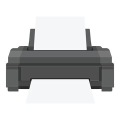 Vector illustration realistic printer, isolated on white background. Printer icon