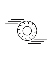 tire icon, vector best line icon.