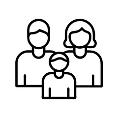 Fototapeta premium Illustration of a family with a child