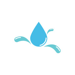 blue water drop icon vector illustration