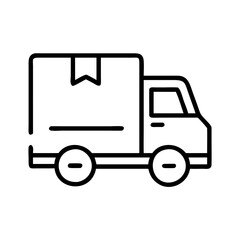 Vector art of delivery truck icon, a simple and clean design for logistics and transportation themes