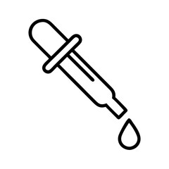 Vector art of dropper icon simple outline laboratory tool for liquid dispensing