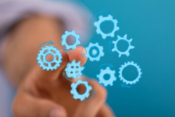 Improve efficiency and collaboration.  Gears represent teamwork, synergy, and process improvement.