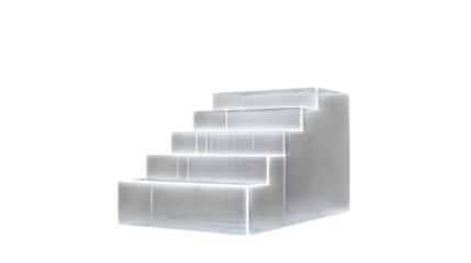 metal staircase isolated on white