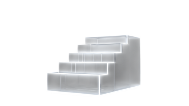 metal staircase isolated on white