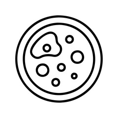 Illustration of a petri dish with bacteria, for medical use