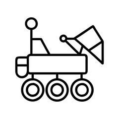 Illustration of a rover exploring a planet, perfect for space exploration themes