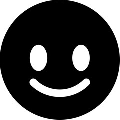 Happy emotion vector icon