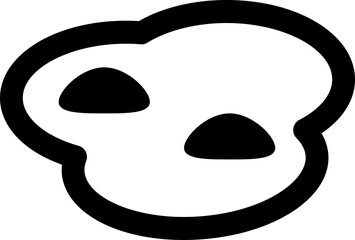 Fried eggs outline icon