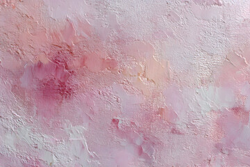 Fototapeta premium Textured abstract artwork with strokes of pink, white, and blush hues, creating a dynamic and artistic visual surface