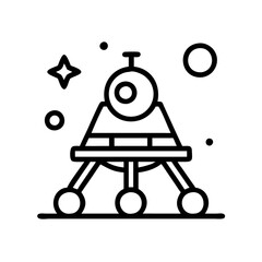 Vector art of lunar lander icon a symbolic representation of a spacecraft on the moon © PURE VECTOR WORK