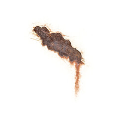 Isolated Rust Stain on Transparent Background