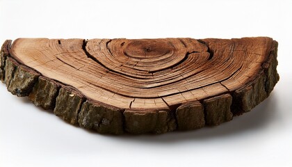 Piece Of Tree Bark On Isolated White Background